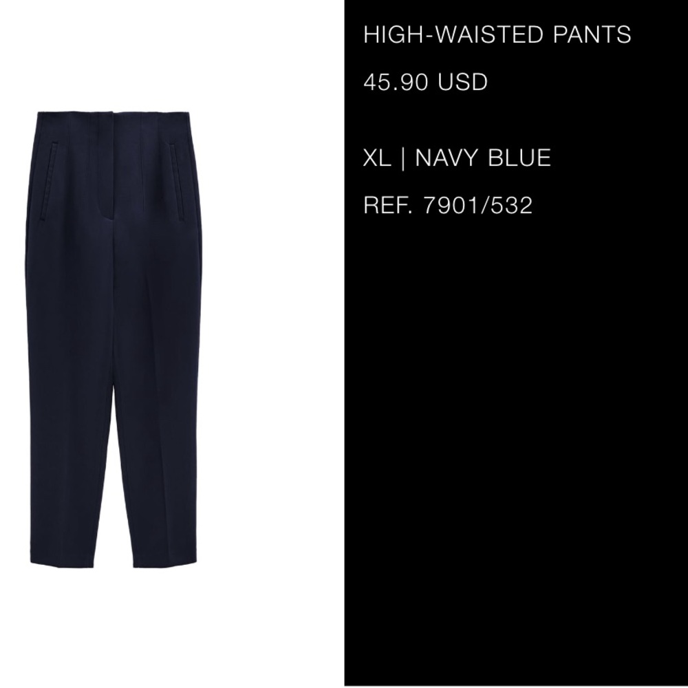 Zara High Waisted Pleated Trousers